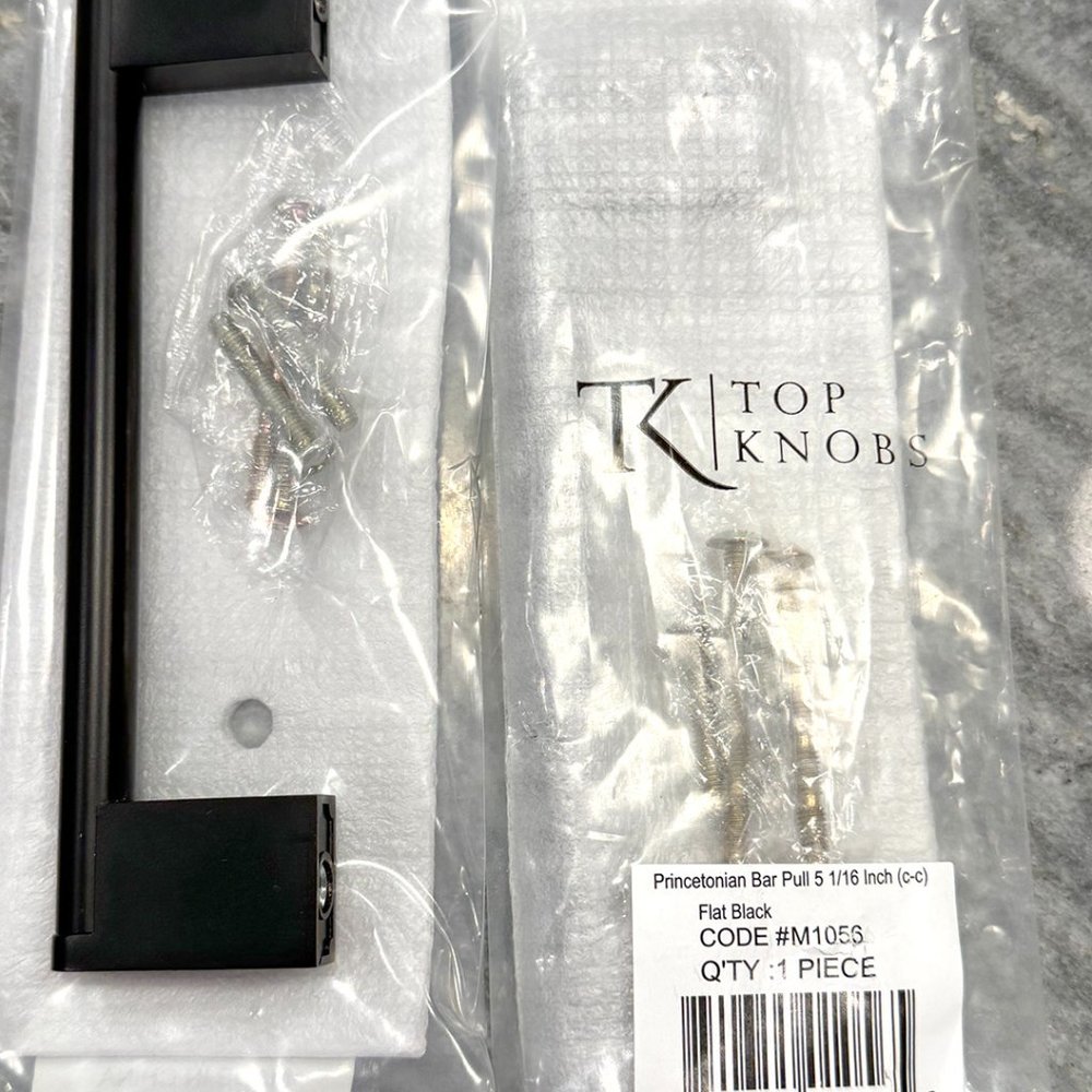 Top Knobs Cabinet Princetonian Bar Pull 5-1/16 Inch Flat Black 19 available